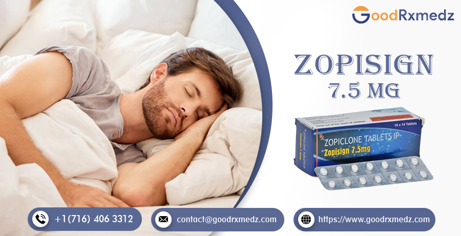 Cure Insomnia with Zopisign 7.5 mg | Buy Zopiclone online | goodrxmedz