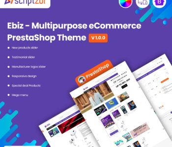 Ebiz Multipurpose eCommerce PrestaShop Theme - Scriptzol
